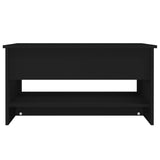 NNEVL Coffee Table Black 80x50x40 cm Engineered Wood