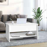 NNEVL Coffee Table High Gloss White 80x50x40 cm Engineered Wood