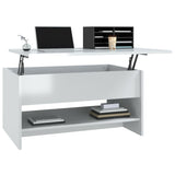NNEVL Coffee Table High Gloss White 80x50x40 cm Engineered Wood