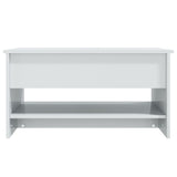 NNEVL Coffee Table High Gloss White 80x50x40 cm Engineered Wood