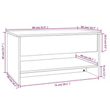 NNEVL Coffee Table High Gloss White 80x50x40 cm Engineered Wood