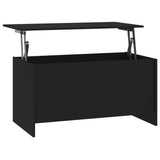 NNEVL Coffee Table Black 102x55.5x52.5 cm Engineered Wood