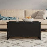 NNEVL Coffee Table Black 102x55.5x52.5 cm Engineered Wood
