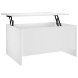 NNEVL Coffee Table White 80x55.5x41.5 cm Engineered Wood