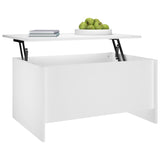 NNEVL Coffee Table White 80x55.5x41.5 cm Engineered Wood