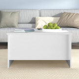 NNEVL Coffee Table White 80x55.5x41.5 cm Engineered Wood