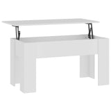 NNEVL Coffee Table White 101x49x52 cm Engineered Wood