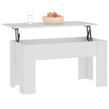 NNEVL Coffee Table White 101x49x52 cm Engineered Wood