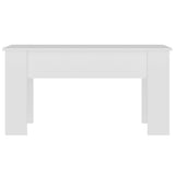 NNEVL Coffee Table White 101x49x52 cm Engineered Wood