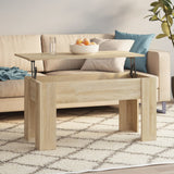 NNEVL Coffee Table Sonoma Oak 101x49x52 cm Engineered Wood