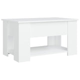 NNEVL Coffee Table White 79x49x41 cm Engineered Wood