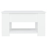 NNEVL Coffee Table White 79x49x41 cm Engineered Wood