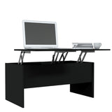 NNEVL Coffee Table Black 102x50.5x46.5 cm Engineered Wood