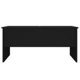 NNEVL Coffee Table Black 102x50.5x46.5 cm Engineered Wood
