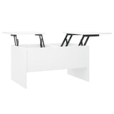 NNEVL Coffee Table White 80x50x42.5 cm Engineered Wood