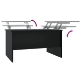 NNEVL Coffee Table Black 80x50x42.5 cm Engineered Wood