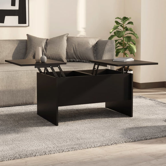 NNEVL Coffee Table Black 80x50x42.5 cm Engineered Wood