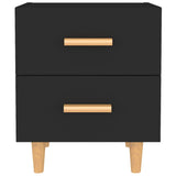 NNEVL Bed Cabinets 2 pcs Black 40x35x47.5 cm