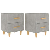 NNEVL Bed Cabinets 2 pcs Concrete Grey 40x35x47.5 cm