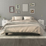 NNEVL Bedside Cabinets 2pcs White 40x35x47.5 cm