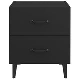 NNEVL Bedside Cabinets 2 pcs Black 40x35x47.5 cm