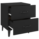 NNEVL Bedside Cabinets 2 pcs Black 40x35x47.5 cm