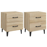 NNEVL Bedside Cabinets 2 pcs Sonoma Oak 40x35x47.5 cm