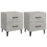 NNEVL Bedside Cabinets 2 pcs Concrete Grey 40x35x47.5 cm