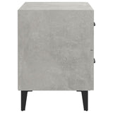 NNEVL Bedside Cabinets 2 pcs Concrete Grey 40x35x47.5 cm