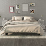 NNEVL Bedside Cabinets 2 pcs Concrete Grey 40x35x47.5 cm