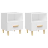 NNEVL Bedside Cabinets 2 pcs White 40x35x47 cm