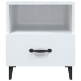 NNEVL Bedside Cabinet High Gloss White Engineered Wood