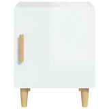 NNEVL Bedside Cabinets 2 pcs High Gloss White Engineered Wood