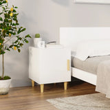 NNEVL Bedside Cabinets 2 pcs High Gloss White Engineered Wood