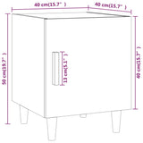 NNEVL Bedside Cabinets 2 pcs High Gloss White Engineered Wood