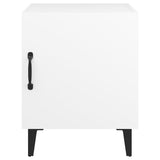 NNEVL Bedside Cabinet White Engineered Wood