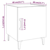 NNEVL Bedside Cabinet White Engineered Wood
