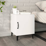 NNEVL Bedside Cabinet White Engineered Wood