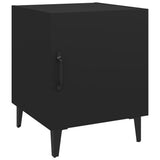 NNEVL Bedside Cabinet Black Engineered Wood