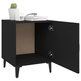 NNEVL Bedside Cabinet Black Engineered Wood