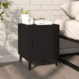 NNEVL Bedside Cabinet Black Engineered Wood