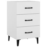 NNEVL Bedside Cabinet White 40x40x66 cm Engineered Wood