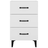 NNEVL Bedside Cabinet White 40x40x66 cm Engineered Wood