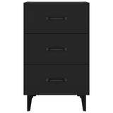 NNEVL Bedside Cabinet Black 40x40x66 cm Engineered Wood