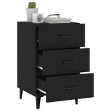 NNEVL Bedside Cabinet Black 40x40x66 cm Engineered Wood