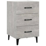 NNEVL Bedside Cabinet Concrete Grey 40x40x66 cm Engineered Wood