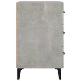 NNEVL Bedside Cabinet Concrete Grey 40x40x66 cm Engineered Wood