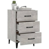 NNEVL Bedside Cabinet Concrete Grey 40x40x66 cm Engineered Wood