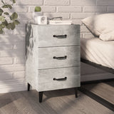 NNEVL Bedside Cabinet Concrete Grey 40x40x66 cm Engineered Wood