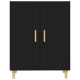 NNEVL Sideboard Black 70x34x90 cm Engineered Wood